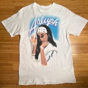 Ripple Junction Men’s Airbrushed Graffiti Aaliyah Graphic T-Shirt, Y2K|Size:L